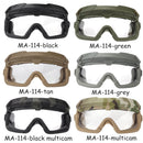 Tactical Airsoft Paintball Goggles Windproof Anti Fog CS Wargame Hiking Protection Goggles Fits for Tactical Helmet