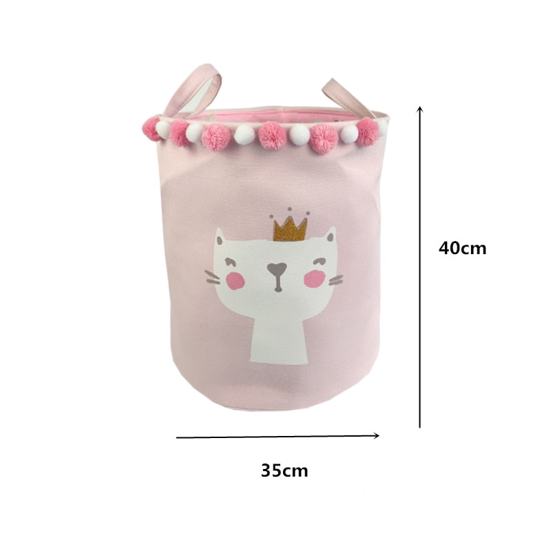 Baby Laundry Basket Cute Dinosaur  Foldable Toy Storage Bucket Picnic Dirty Clothes Basket Box Canvas Organizer Cartoon Animal