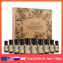 AKARZ Hots 10 Sets Sandelholz, Moschus, Lavendel, Jasmin, Rose, Patchouli, Ylang Ylang, Vanille, Eukalyptus, ätherisches Myrrheöl