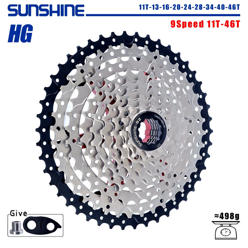 Cassette de bicicleta SUNSHINE, rueda libre de 8/9/10/11/12 velocidades, 32/36T/40T/42T/46T/50T/52T, rueda dentada de estructura HG para SHIMANO/SRAM