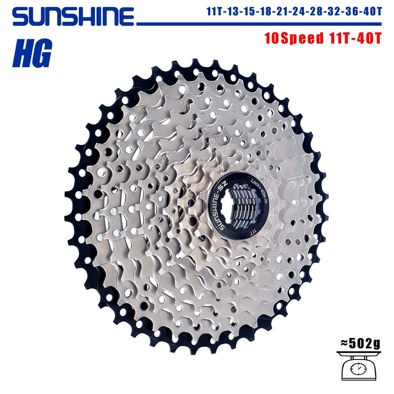 Cassette de bicicleta SUNSHINE, rueda libre de 8/9/10/11/12 velocidades, 32/36T/40T/42T/46T/50T/52T, rueda dentada de estructura HG para SHIMANO/SRAM