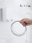 Hidden Clothesline Balcony Hole Punched Contraction Steel Wire Hanging Clothes Rack Indoor Extendable Sun Blanket