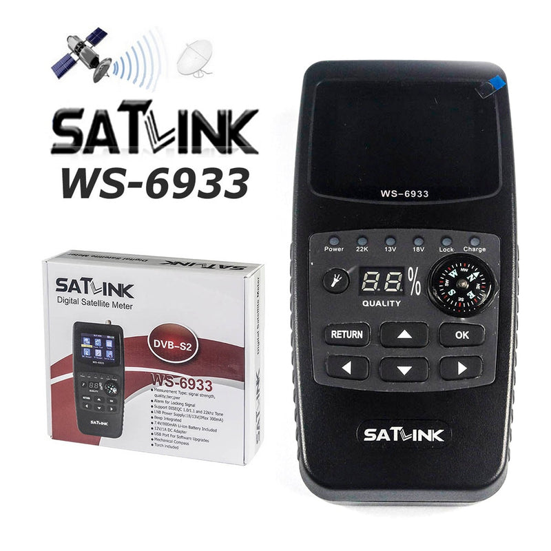 Original Satlink WS-6933 Satellitensucher DVB-S2 FTA CKU Band Satlink Digital Satellite Finder Meter WS 6933 versandkostenfrei