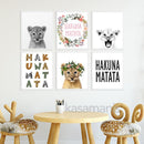 Póster de fotografía en blanco y negro con estampado de León para bebé, cita de niños, arte escandinavo, pintura en lienzo, decoración del hogar