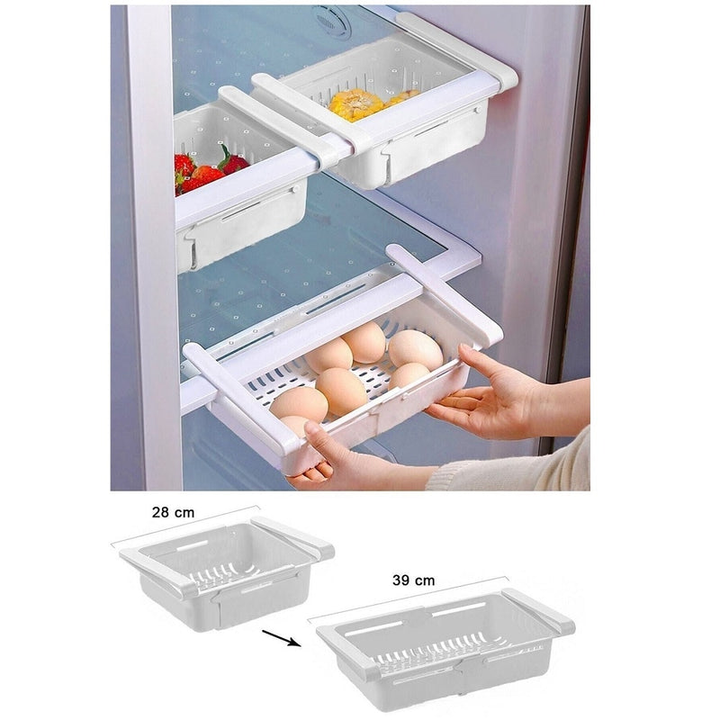 Küche Kühlschrank Organizer Korb Container Schublade Einstellbare Aufbewahrungsbox Einziehbare Schublade Space Saver Slide Kühlschrank Rack