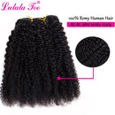 Afro Kinky Curly Clip In Human Hair Extensions 4B 4C Brazilian Remy Hair Natural Color 7Pcs/Set 120G For A Head Lulalatoo