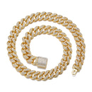 Halskette + Uhr + Armband Hip Hop Miami Curb Kubanische Kette Goldfarbe Iced Out Gepflasterte Strasssteine ​​CZ Bling Rapper Für Herrenschmuck