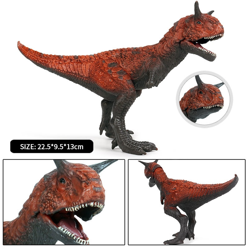 Oenux New Jurassic Dinosaur Carnivorous Carnotaurus Action Figure T-Rex PVC High Quality Collection Model Toys For Kids Gift