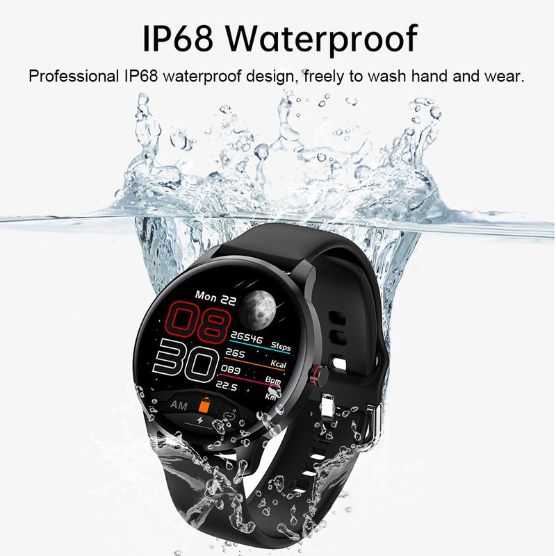 MELANDA 2022 nuevo reloj inteligente para mujer, reloj inteligente completamente táctil para hombre, IP68, resistente al agua, deportivo, con monitor de presión arterial y frecuencia cardíaca, reloj de pulsera