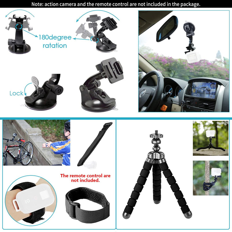 Neewer Action Camera Accessories Kit for GoPro Hero 8 Max 7 6 5 4 Black GoPro 2018 Session Fusion DJI AKASO APEMAN Campark SJCAM