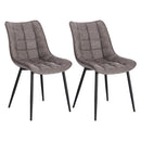 WOLTU 2PCs/set Dining Chairs Faux Leather/Fabric/Velvet/Linen Kitchen Chair Upholstered Seat Stable Metal Legs Kitchen Furniture