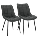 WOLTU 2PCs/set Dining Chairs Faux Leather/Fabric/Velvet/Linen Kitchen Chair Upholstered Seat Stable Metal Legs Kitchen Furniture