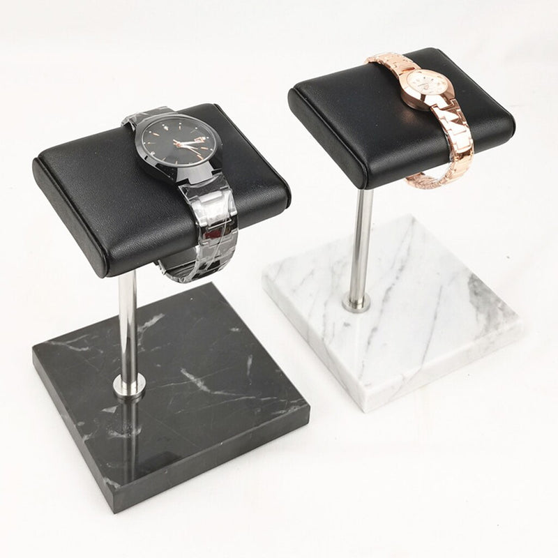 New Marble and PU Leather Watch Holder Stand Storage Boxes Case Fashion Watch Display Case Jewelry Gift Organizer