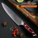 GRANDSHARP, cuchillo japonés de Damasco de 67 capas, cuchillo de Chef Damasco de 8 pulgadas, hoja de VG-10, cuchillos de cocina de Damasco, mango Pakka PRO, nuevo