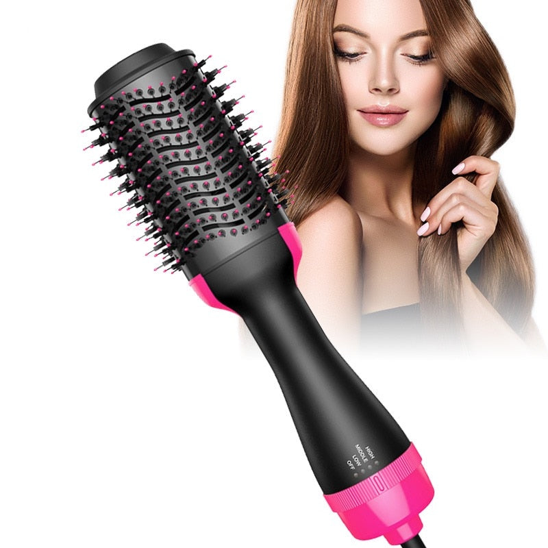 Hair dryer brush 2 in 1 one step, hot air rule brush to smooth or curl hair in one pass, hairdryer comb, Curler, comb, electric air dryer brush, free shipping Spain