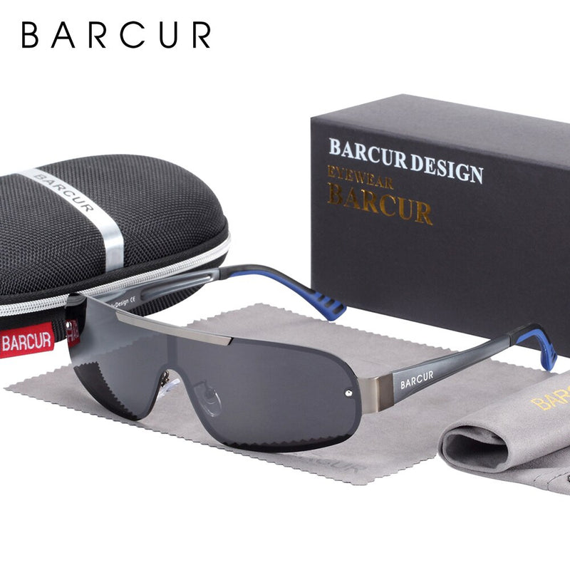 BARCUR, gafas de sol de aluminio y magnesio para hombre, gafas de sol polarizadas para hombre, gafas deportivas de piloto UV400