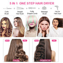 Hair dryer brush 2 in 1 one step, hot air rule brush to smooth or curl hair in one pass, hairdryer comb, Curler, comb, electric air dryer brush, free shipping Spain