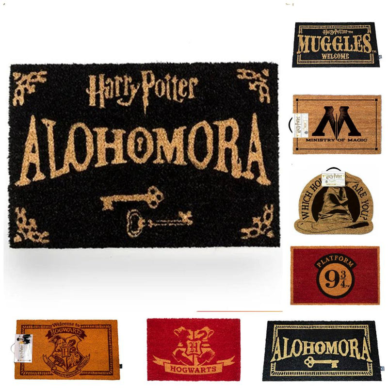 Felpudos de Harry Potter ideales para fans de la saga, diferentes modelos Muggles Bienvenidos, Alohomora, 9 y 3/4, bienvenidos hogwarts