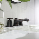 EZANDA Brass 2-Handle Widespread Bathroom Sink Faucet with Metal Pop-up Sink Drain & Supply Lines, Oil Rubbed Bronze