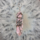 Mix Crystal Stone Opal malachite Lapis Green Howlite Stone Onyx Rose Pink Quartz Carnelian Faceted Bead Twining Pendant 1PCS