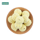 Bopoobo 20mm 10pcs Wooden Crochet Beads Chewable Beads DIY Wooden Teething Knitting Beads Jewelry Crib Sensory Toy Baby Teether