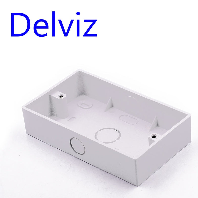 Delviz Externe Montagebox für 146 * 86 mm Standard-Wandschalter Kunststoff MaterialsBOX Wandsteckdose Kassette Außenwand-Anschlussdose