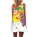 ECOBROS 2020 New Women Summer Dress casual sleeveless Loose floral print mini dresses plus size woman clothing dress vestidos