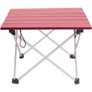 Mesa plegable de aluminio portátil para cena al aire libre, senderismo, Camping, barbacoa, escritorio de viaje, mesa ultraligera de aleación, azul, rosa, gris, pequeña