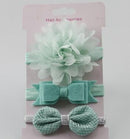 3Pcs Baby Elastic flower headband Headbands Hair Girls Bebe Bowknot Hairband Toddler Infants accessories set photography props