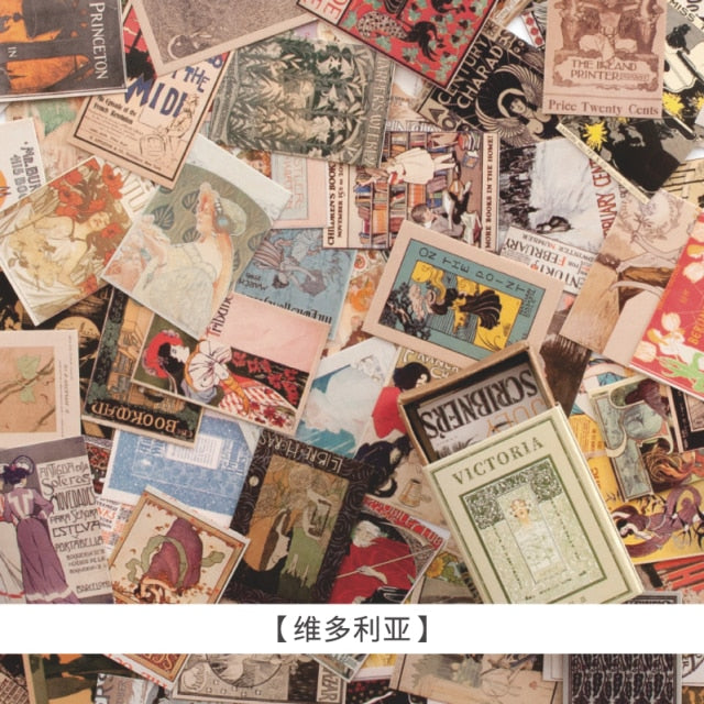 100 stücke Vintage Briefmarkenbuch sammlung serie Kraftpapier Mini Grußkarte Postkarte Briefumschlag DIY Dekoration LOMO Karten