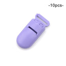 LOFCA 10pcs Baby Pacifier Clips Solid Plastic Pacifier Clips Soother Holder Infant Pacifier Nipples Holder Multi Color Clamp Toy