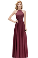 Vestido Madrinha Dusty Rose Lace Long Bridesmaid Dresses Sexy A Line Chiffon Dress for Wedding Party Robe Demoiselle D'honneur