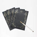 Coloffice 4PCs/Pack Retro Hot Stamping Envelope Paper Stationery Beautiful Romantic Pattern Creative Love Letter Stationery