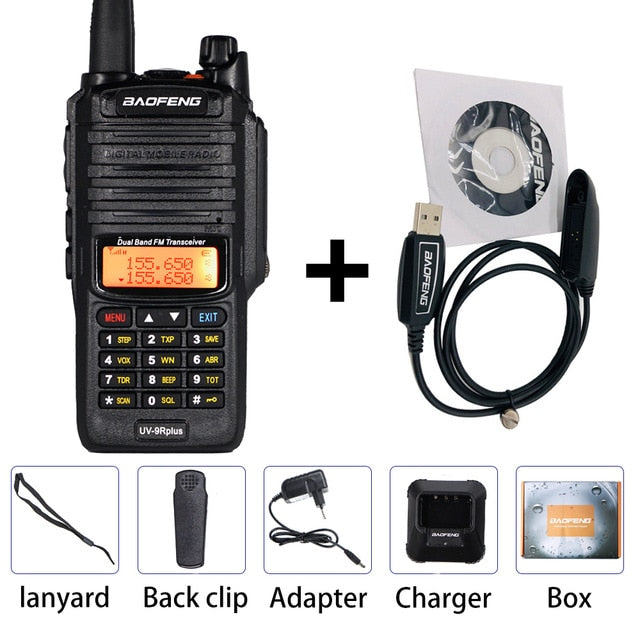 10W Baofeng UV-9R plus Walkie Talkie Waterproof Dual Band Portable CB Hunting Ham Radio UV 9R Plus hf Transceiver 9R Transmitter