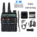 2pcs Real 8W Baofeng uv-5r Walkie Talkie High Power Portable Ham CB Radio uv 5r Dual Band VHF/UHF FM Transceiver Two Way Radio