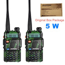 2pcs Real 8W Baofeng uv-5r Walkie Talkie High Power Portable Ham CB Radio uv 5r Dual Band VHF/UHF FM Transceiver Two Way Radio