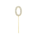 1 pieza de adornos para tartas con números de diamantes de imitación de aleación brillante, decoración de cumpleaños para Baby Shower, bodas, pasteles digitales dorados y plateados, decoración de postres