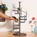Modern Decorative Iron Plant Rack Stand Plants Succulent shelf 8 layer Stair shape Desktop Garden flower stand + wood plate