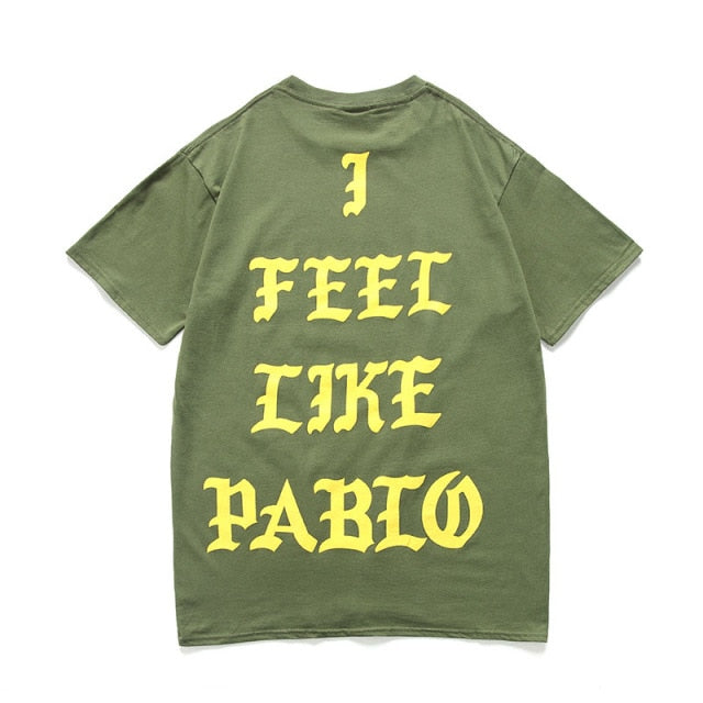 Pablo Kanye West Concert New York London Los Angeles I feel Like Paul White Black Camel Army Green Purple Orange Cotton T-shirt