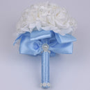 Barato PE Rose Dama de honor Boda Flores de espuma Rose Ramo de novia Cinta Fake Wedding bouquet de noiva Personalizado