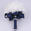 Barato PE Rose Dama de honor Boda Flores de espuma Rose Ramo de novia Cinta Fake Wedding bouquet de noiva Personalizado