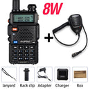 Alta potencia 8W Baofeng UV-5R Walkie Talkie Banda dual Walkie FM Transceptor UV 5R Radio portátil de dos vías UV5R Amateur Ham CB Radio