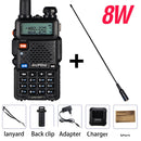 Alta potencia 8W Baofeng UV-5R Walkie Talkie Banda dual Walkie FM Transceptor UV 5R Radio portátil de dos vías UV5R Amateur Ham CB Radio