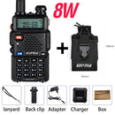 Alta potencia 8W Baofeng UV-5R Walkie Talkie Banda dual Walkie FM Transceptor UV 5R Radio portátil de dos vías UV5R Amateur Ham CB Radio