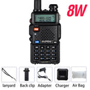Alta potencia 8W Baofeng UV-5R Walkie Talkie Banda dual Walkie FM Transceptor UV 5R Radio portátil de dos vías UV5R Amateur Ham CB Radio