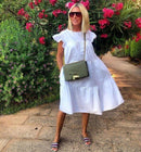 Vestido de mujer de Z-ZOUX, vestidos largos plisados ​​de manga corta, vestido bohemio de moda, vestidos de verano holgados sólidos de talla grande, blanco, negro, nuevo