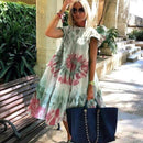 Vestido de mujer de Z-ZOUX, vestidos largos plisados ​​de manga corta, vestido bohemio de moda, vestidos de verano holgados sólidos de talla grande, blanco, negro, nuevo