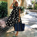 Vestido de mujer de Z-ZOUX, vestidos largos plisados ​​de manga corta, vestido bohemio de moda, vestidos de verano holgados sólidos de talla grande, blanco, negro, nuevo