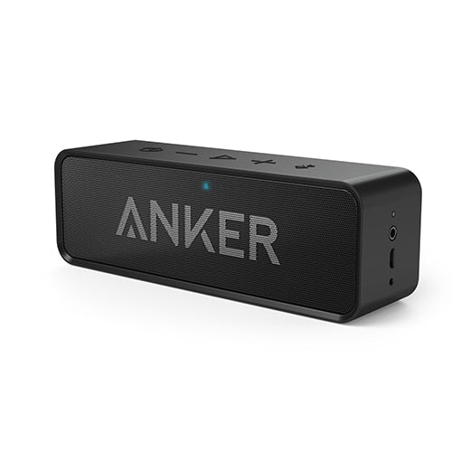 Altavoz Bluetooth inalámbrico portátil Anker Soundcore con graves enriquecidos de doble controlador, tiempo de reproducción de 24 horas, rango de Bluetooth de 66 pies y micrófono incorporado