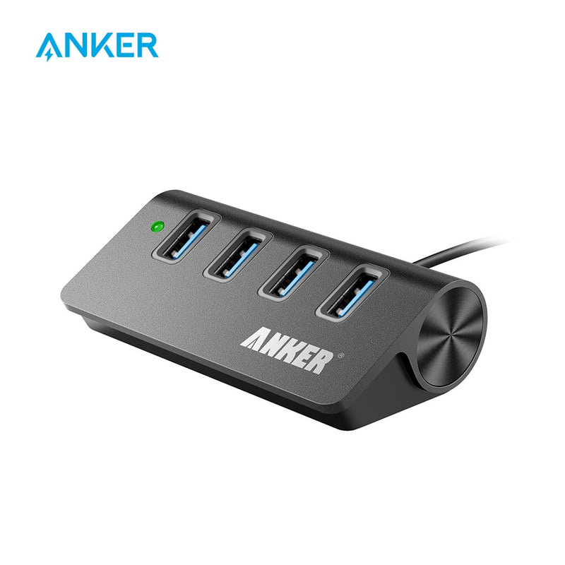 Anker USB 3.0 4-Port Portable Aluminium Hub mit 2 Fuß USB 3.0 Kabel (Carbon)